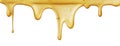 Flow of sweet honey on the white background