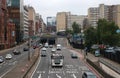 Traffic on dual carriageway Birmingham city centre Royalty Free Stock Photo