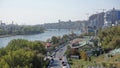 The flow of water in the river Don during a strong wind. Rostov-on-Don Royalty Free Stock Photo