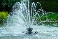 Fountain element with water