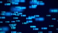 Flow of zeros. Digital background matrix. 3d rendering. Binary code background. Programming. Web Developer