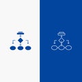Flowchart, Algorithm, Business, Data Architecture, Scheme, Structure, Workflow Line and Glyph Solid icon Blue banner Line and Royalty Free Stock Photo
