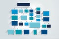 Flowchart. Blue Colored shadows scheme. Royalty Free Stock Photo