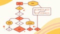 Flowchart diagram design, process and workflow chart vector design Generative AI Royalty Free Stock Photo