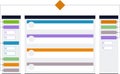 Flowchart diagram. Teamwork, business workflow layout. Workflow flow charts, business structural infographics flowing diagram