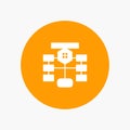 Flowchart, Flow, Chart, Data, Database white glyph icon