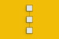 Flowchart of hiring and dismissal. Scheme made from empty buttons