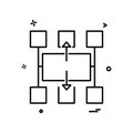 Flowchart icon design vector