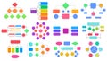 Flowchart schemes. Business structural flowchart diagrams, workflow process structure infographic vector illustration