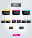 Flowchart tab. Infographic element. Royalty Free Stock Photo