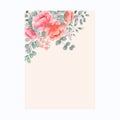 Watercolor flowers vector illustration