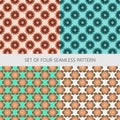 Flower abstract set seamless pattern Royalty Free Stock Photo