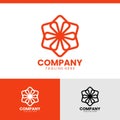 flower abtract logo for your company, minimalist logo, modern and limited