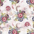 flower allover pattern digital background