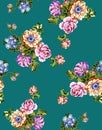 Flower allover pattern and drak rama colour