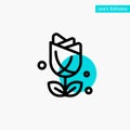 Flower, American, Usa, Plant turquoise highlight circle point Vector icon