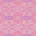 Flower arabesque style doodle decorated pink background