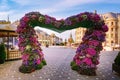 Flower arch on the square