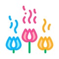 Flower aromatic odor icon vector outline illustration