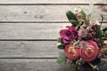 Flower arrangement of roses and ranunculus Royalty Free Stock Photo