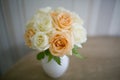 Flower arrangement of roses in a vase Royalty Free Stock Photo