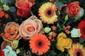 Wedding flowers in yellow, pink and orange Royalty Free Stock Photo