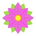 Flower Astra flat icon, easter and holiday