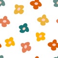 Flower baby colorful seamless pattern vector Royalty Free Stock Photo