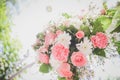 Flower backdrop wedding