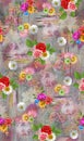 Flower background color pattern image cute graphics digital vintage colorful