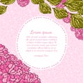 Flower background. Floral vector card.