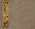 Flower bamboo banner on light brown background