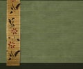 Flower bamboo banner on olive background Royalty Free Stock Photo