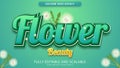 Flower beautiful text effect editable eps file Royalty Free Stock Photo