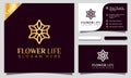 Flower Beauty Life logo design vector illustration, minimalist elegant, modern company and business card