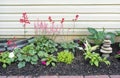 Coral Bells Flower Bed with Remembrance Stones