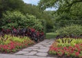 Flower beds at the Dallas Arboretum and Botanical Garden