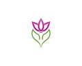 Flower beuty spa logo template