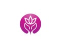 Flower beuty spa logo template