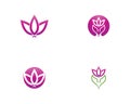 Flower beuty spa logo template