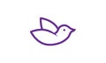 flower bird logo