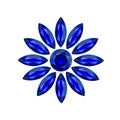 Flower blue gems Royalty Free Stock Photo