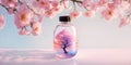Flower in a bottle, beautiful art composition, with flowers.