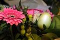 FLOWER BOUQUE AND EASTER EGG