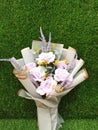 Flower bouquet artificial flowers beautiful flowers purple gitf