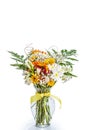 Flower Bouquet in Glass vase Royalty Free Stock Photo