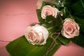 Flower bouquet from pink roses Royalty Free Stock Photo