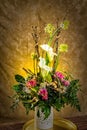 Flower bouquet on wall Royalty Free Stock Photo