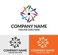 Flower Brand Flat Color Logo Template Royalty Free Stock Photo