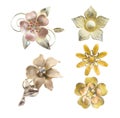 Flower brooches Royalty Free Stock Photo